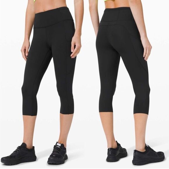 Lululemon Fast and Free Nulux Capri Black Leggings - 6 - Picture 2 of 12